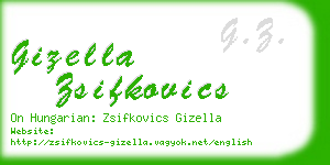 gizella zsifkovics business card